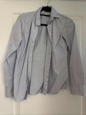 J. Crew Light Blue & White Pinstripe Button-Down Shirt